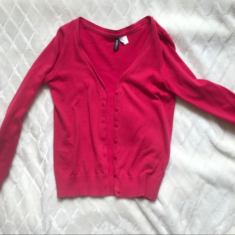 Cherry Red Cardigan